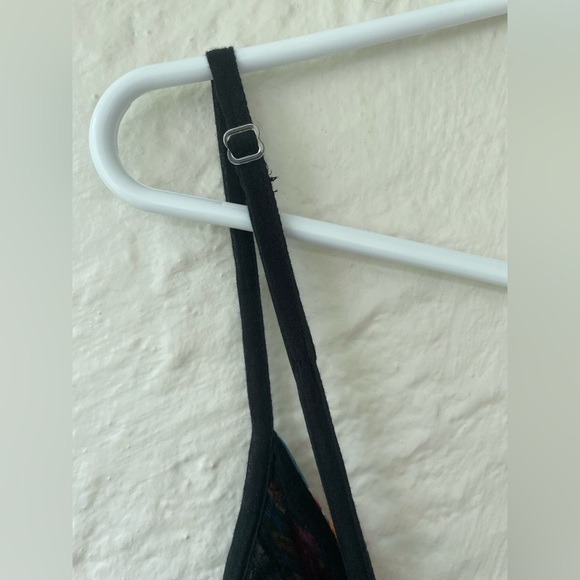 Pura Vida Fully Lined Sleeveless Long Flowy Black / Floral Maxi Dress; size 8 - Picture 5 of 8